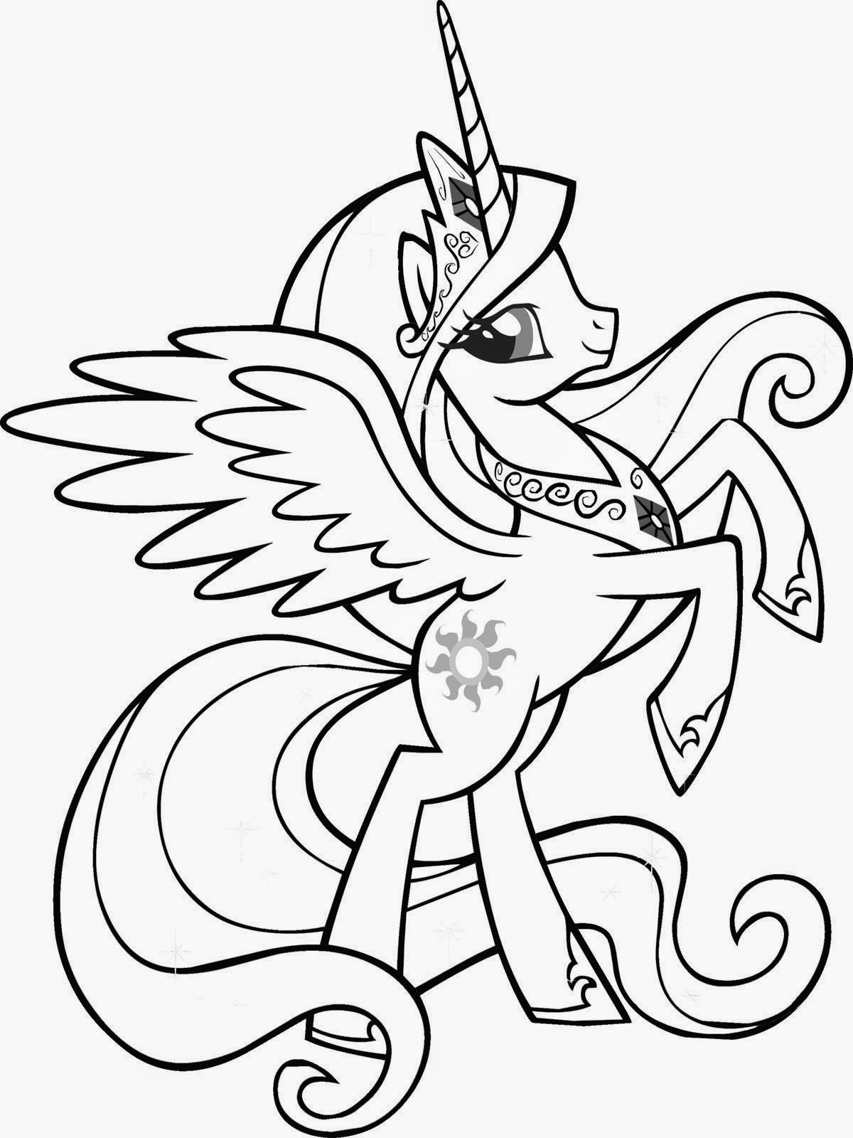 Flying Unicorn Coloring Pages Wallpaper