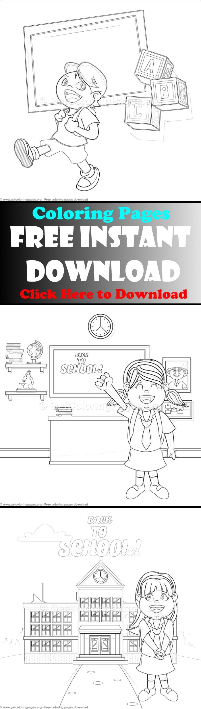 free back to school coloring pages for kindergarten Wallpaper
