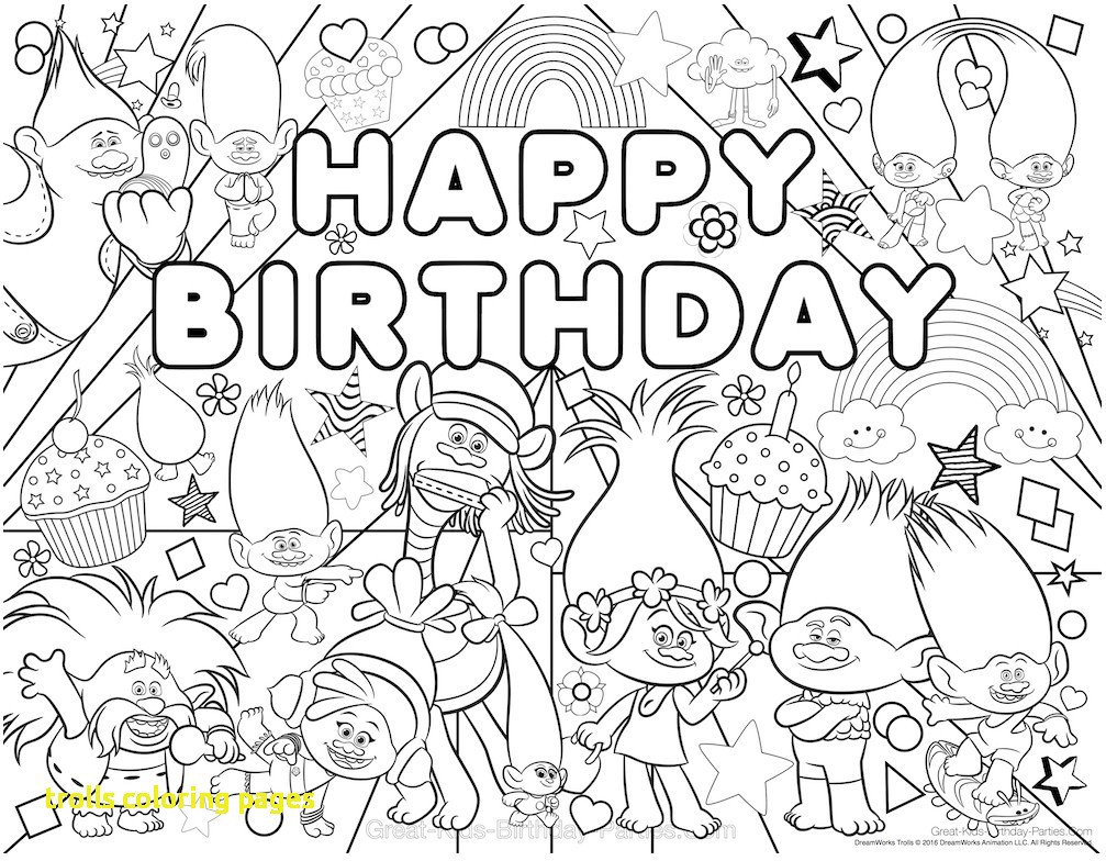 Free Coloring Pages for Trolls Wallpaper