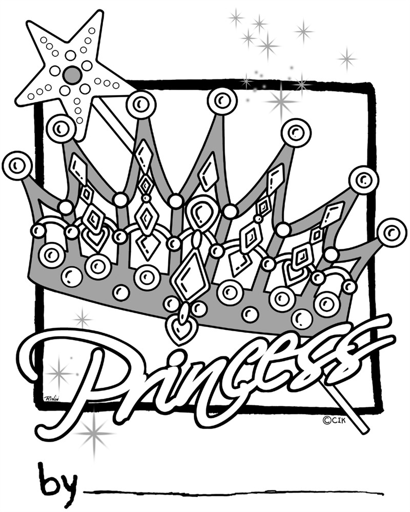 Free Coloring Pages Princess Crowns Wallpaper