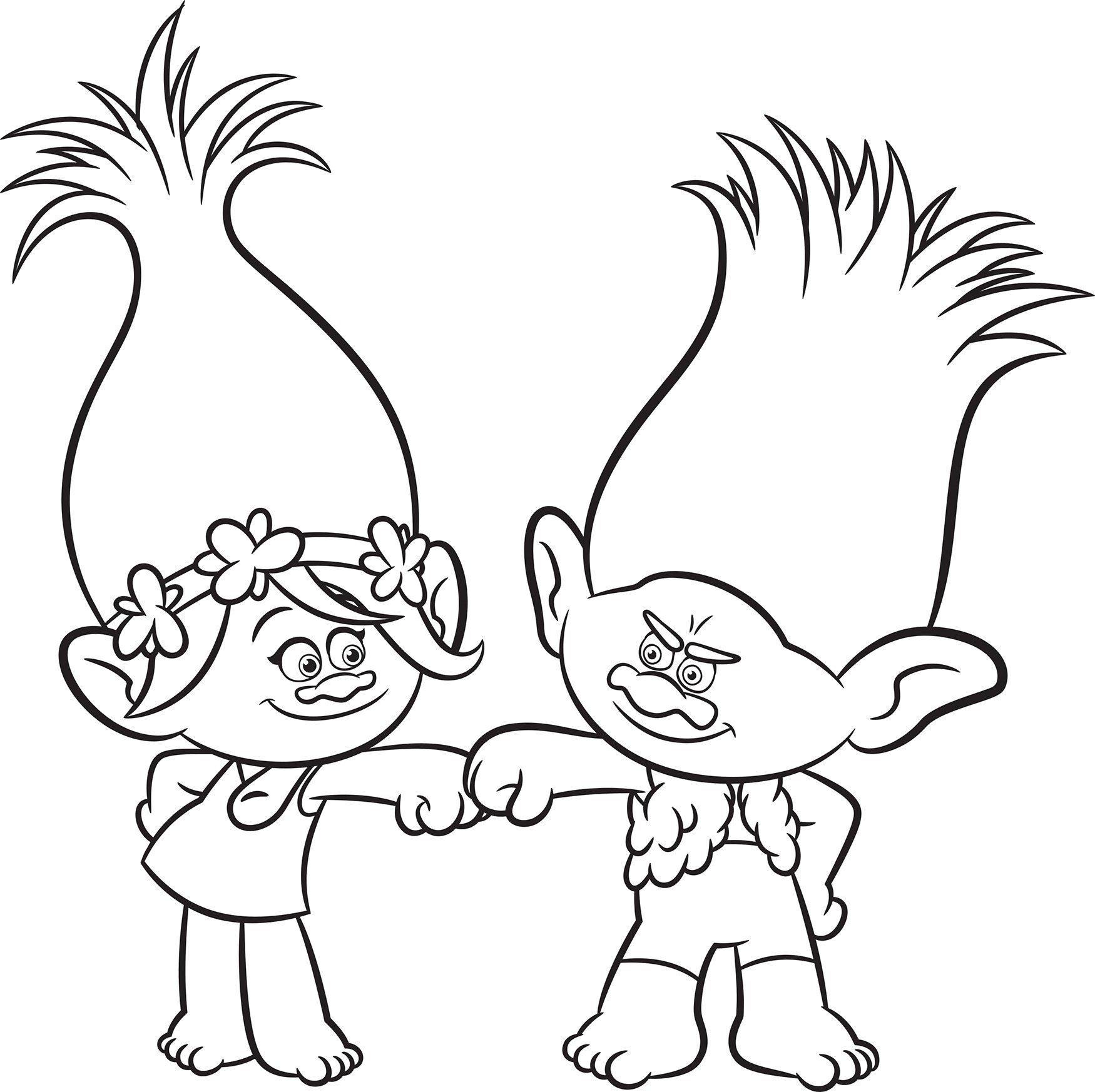 Free Coloring Pages Trolls Movie Wallpaper