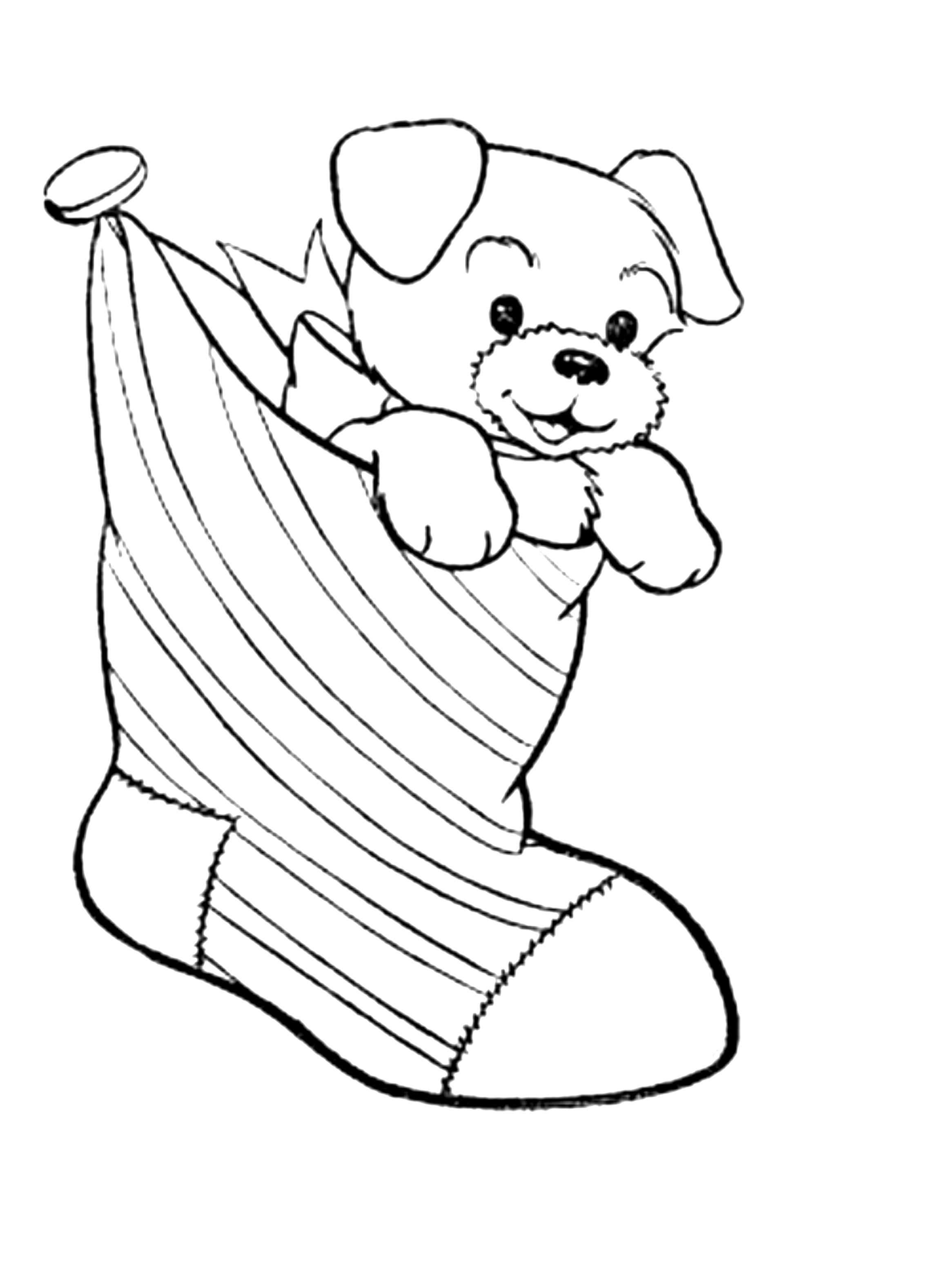 Free Puppy Coloring Pages Wallpaper