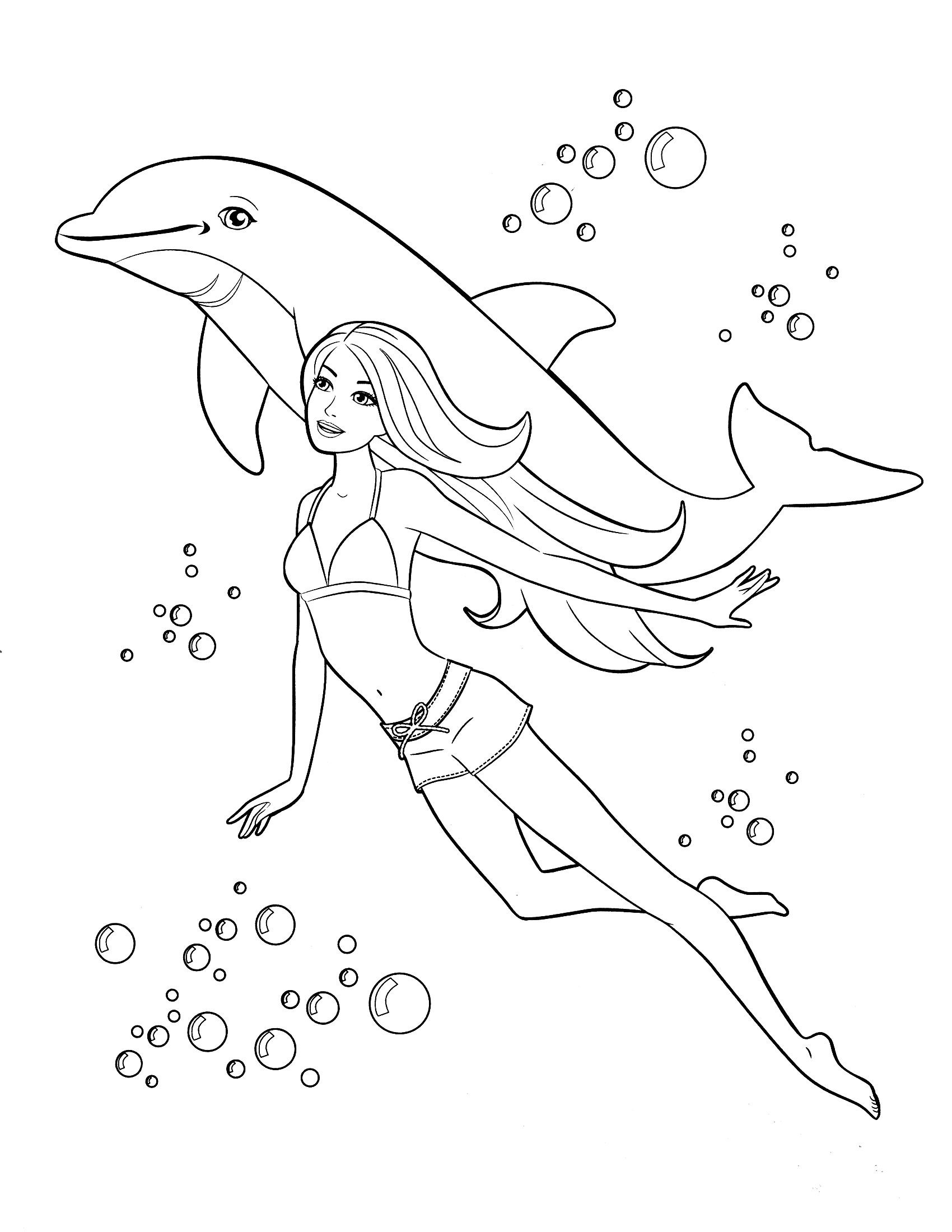 Full Size Barbie Coloring Pages Wallpaper