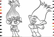 Happy Branch Trolls Coloring Pages Happy Branch Trolls Coloring Pages