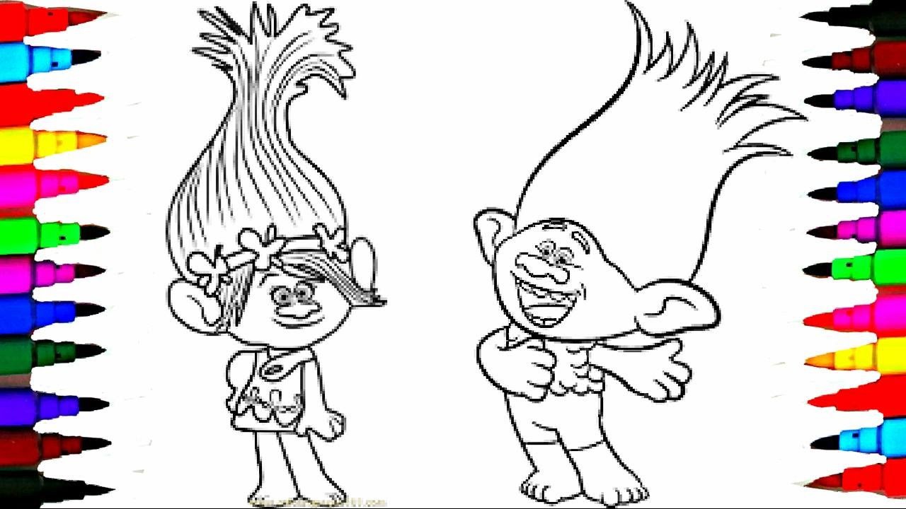 Happy Branch Trolls Coloring Pages Wallpaper