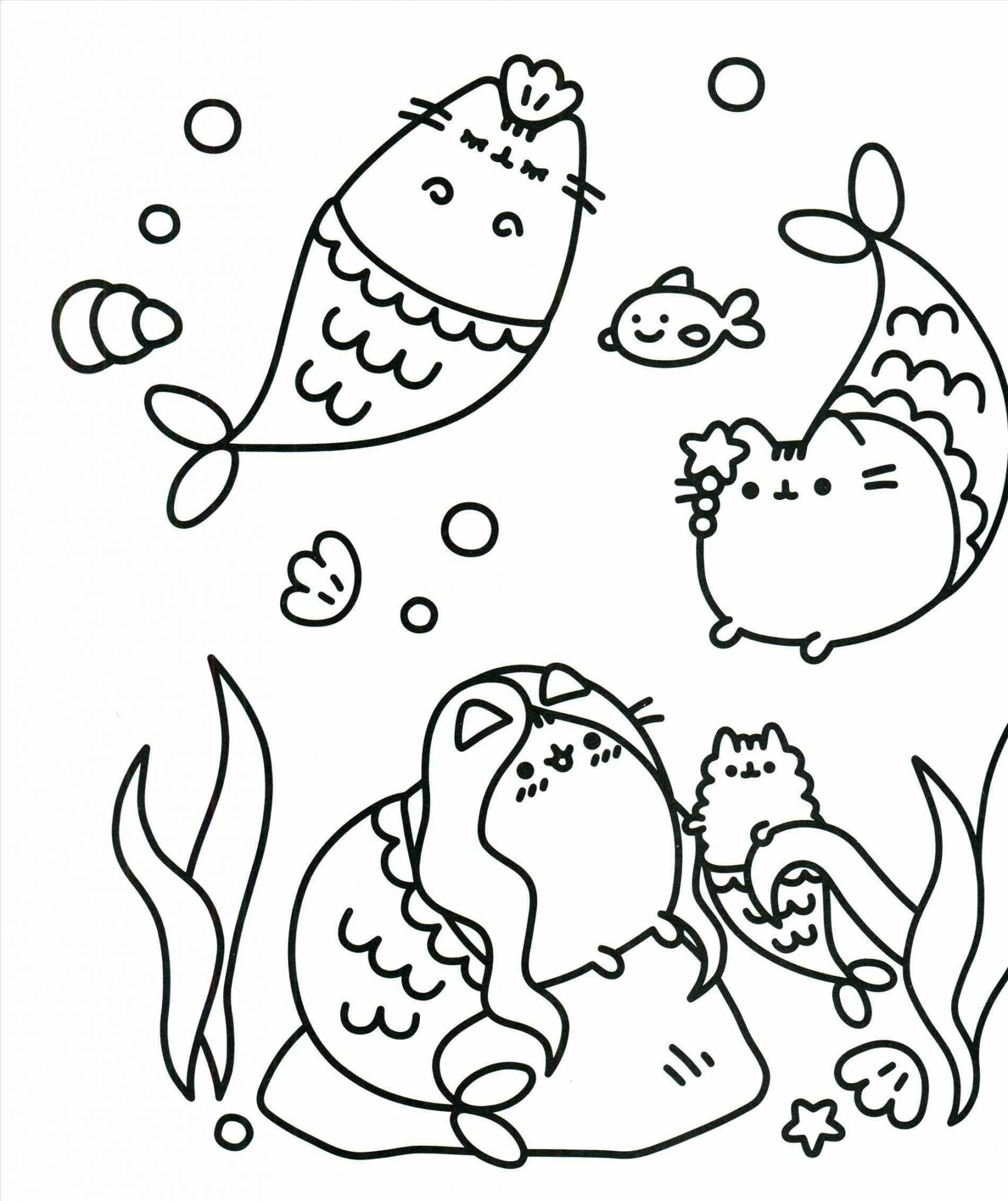 Printable Kawaii Cat Coloring Pages