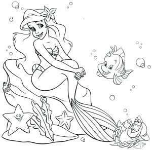 Mermaid Princess Printable Coloring Pages | BubaKids.com