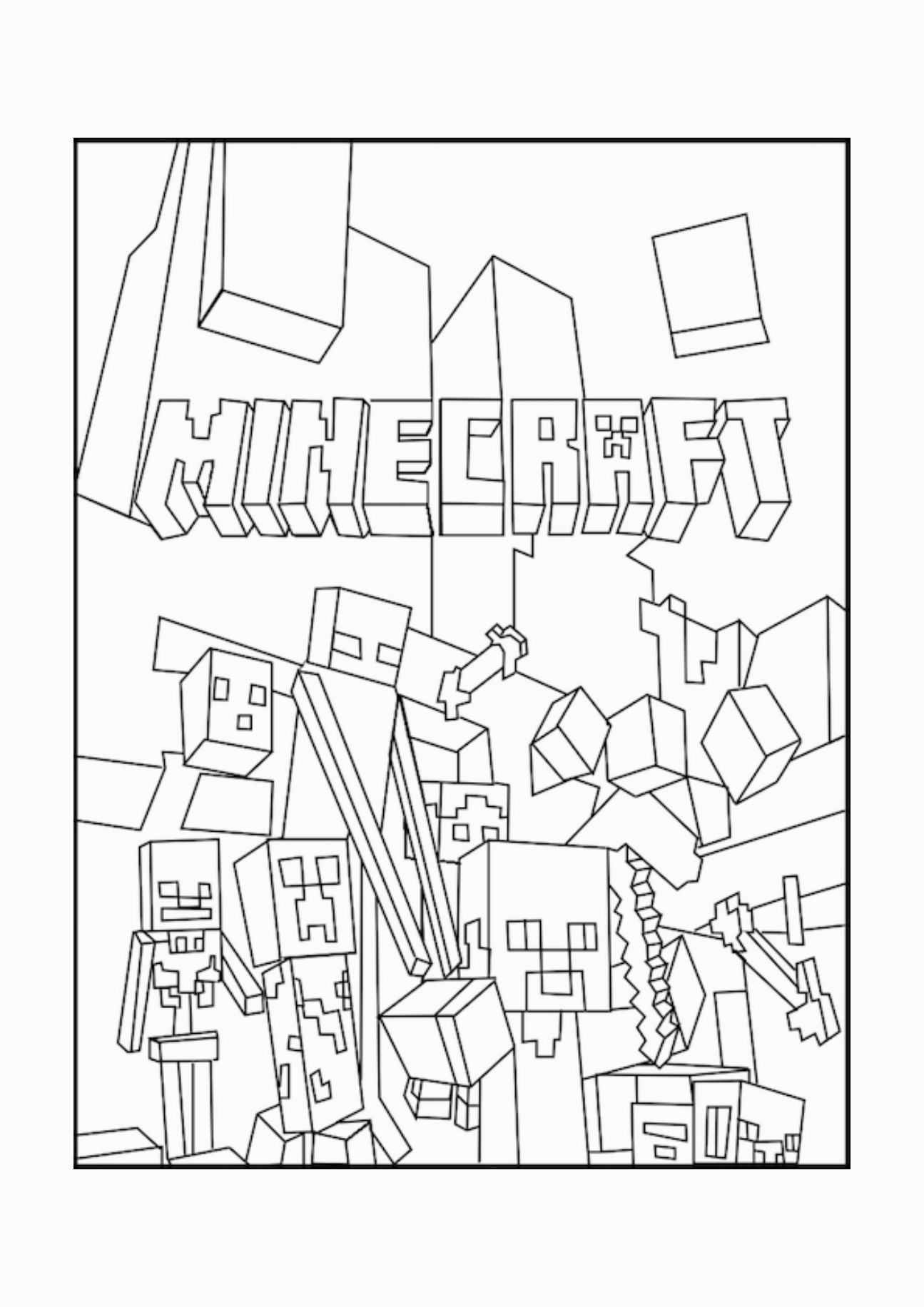 Minecraft Princess Coloring Pages Wallpaper