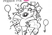 My Little Pony Birthday Coloring Pages My Little Pony Birthday Coloring Pages