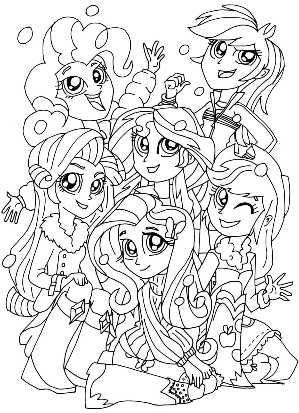 My Little Pony Equestria Girl Coloring Pictures to Print Wallpaper