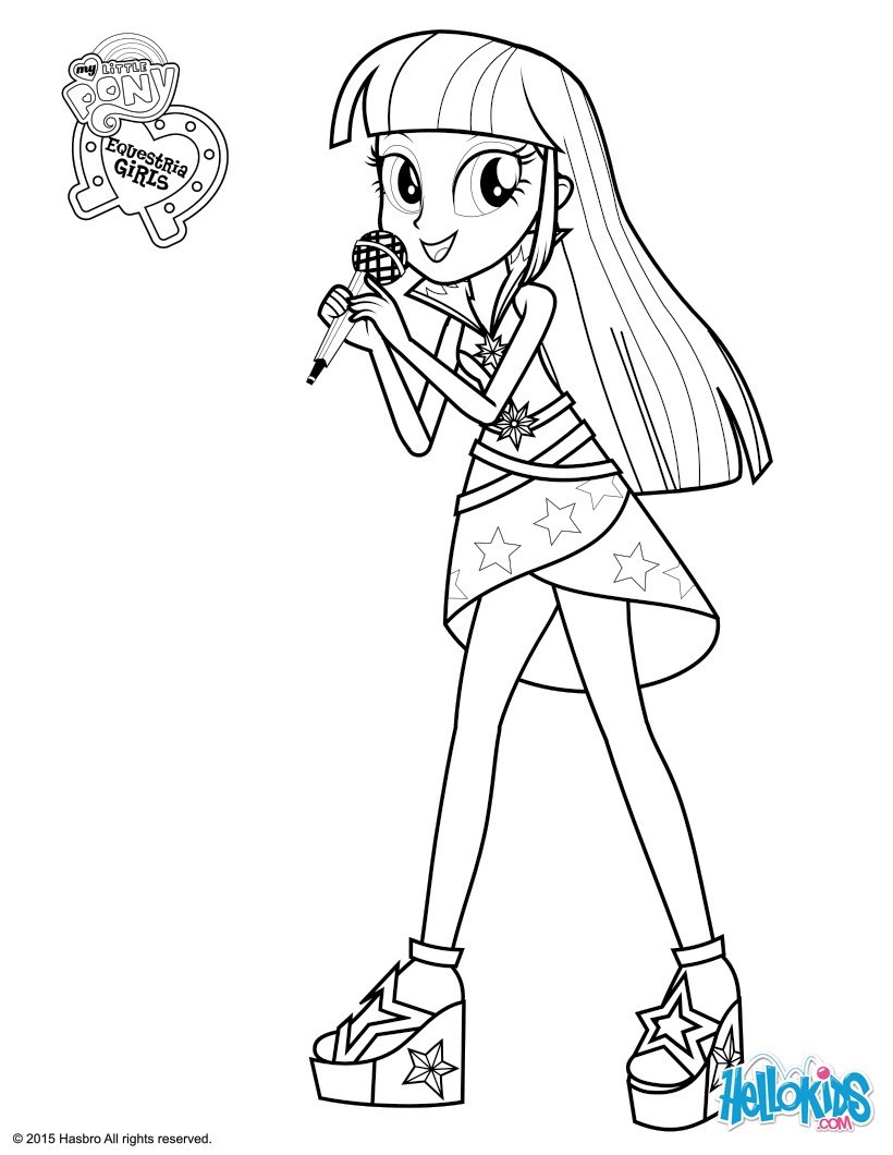 My Little Pony Equestria Girls Coloring Pages Twilight Sparkle Wallpaper