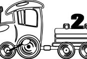 nice Fast Toy Train Coloring Page