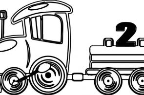 nice Fast Toy Train Coloring Page