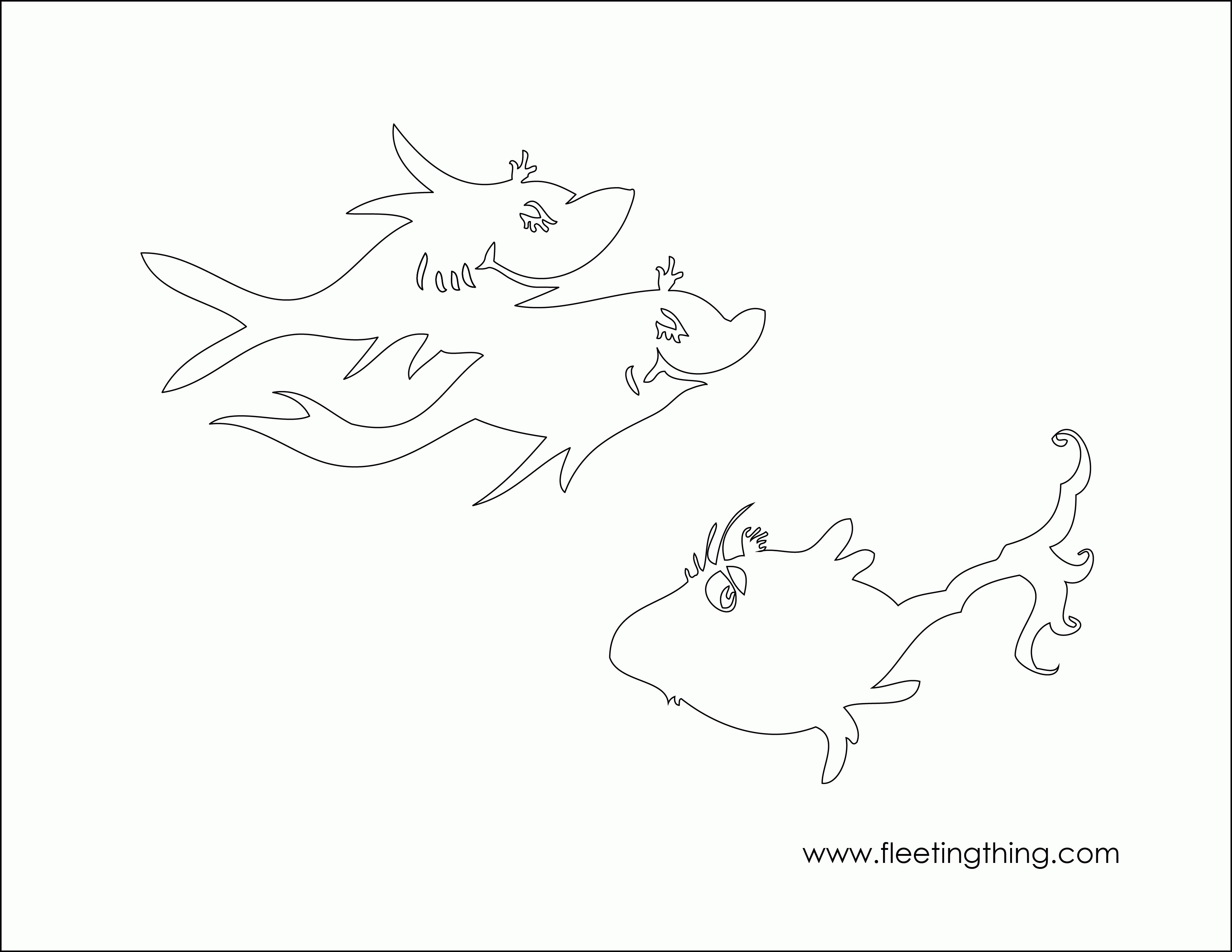 One Fish Two Fish Coloring Page