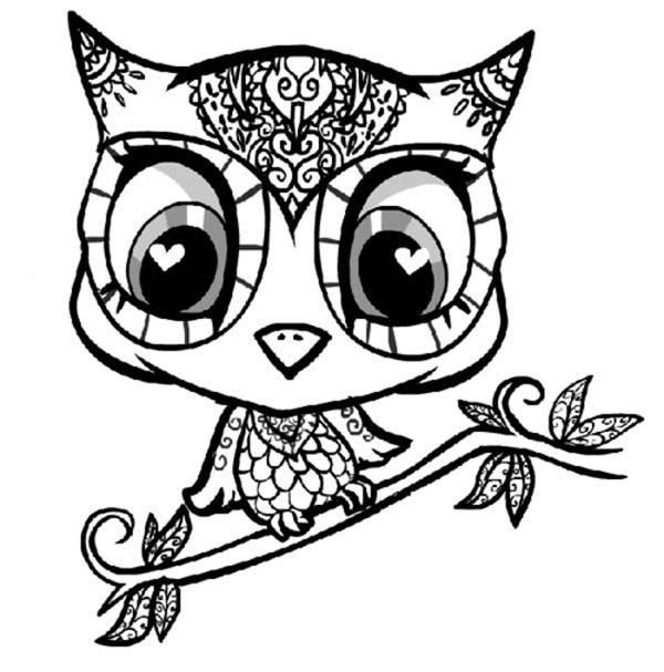 owl coloring pictures to print | Owl, : owl-cartoon-character-coloring-page.jpg