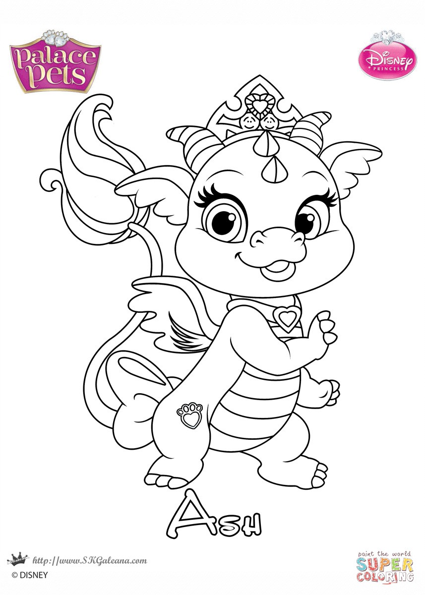 Palace Pets with Princess Coloring Pages