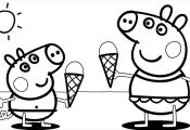 Peppa Pig Cake Coloring Pages Peppa Pig Cake Coloring Pages