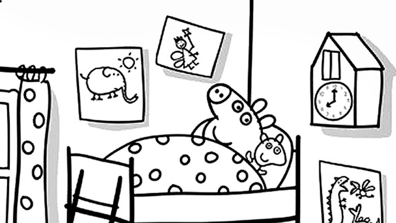 Peppa Pig Coloring Book Bedtime Wallpaper