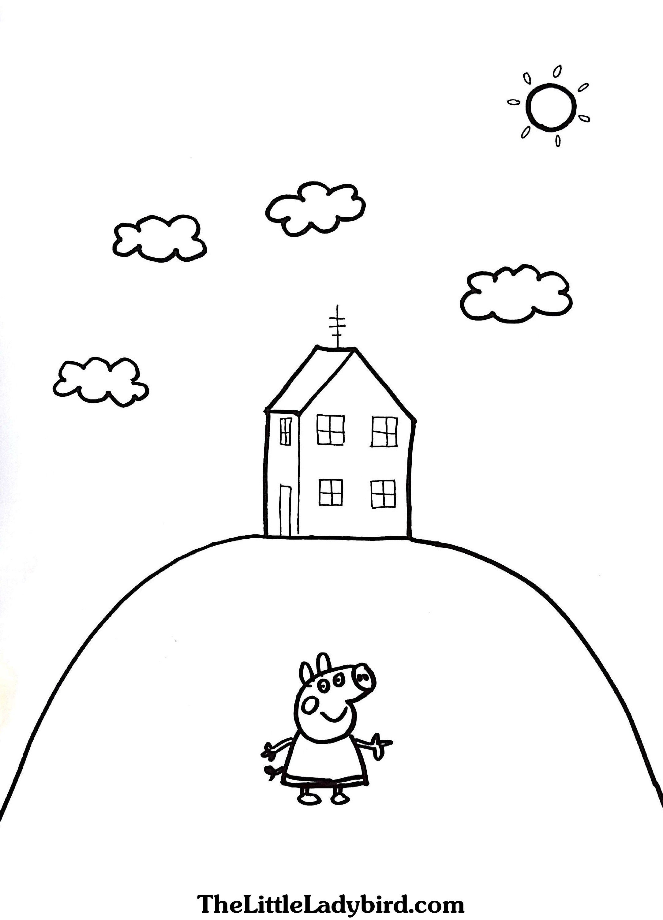 Peppa Pig House Coloring Pages Wallpaper