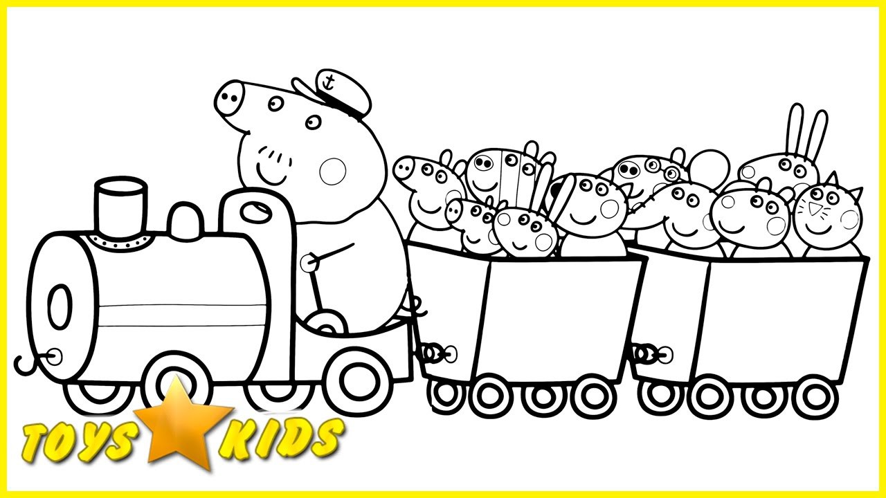 Peppa Pig Train Coloring Pages Wallpaper