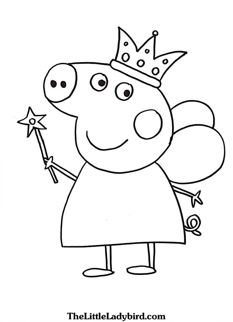 Peppa Pig Valentines Coloring Pages | BubaKids.com