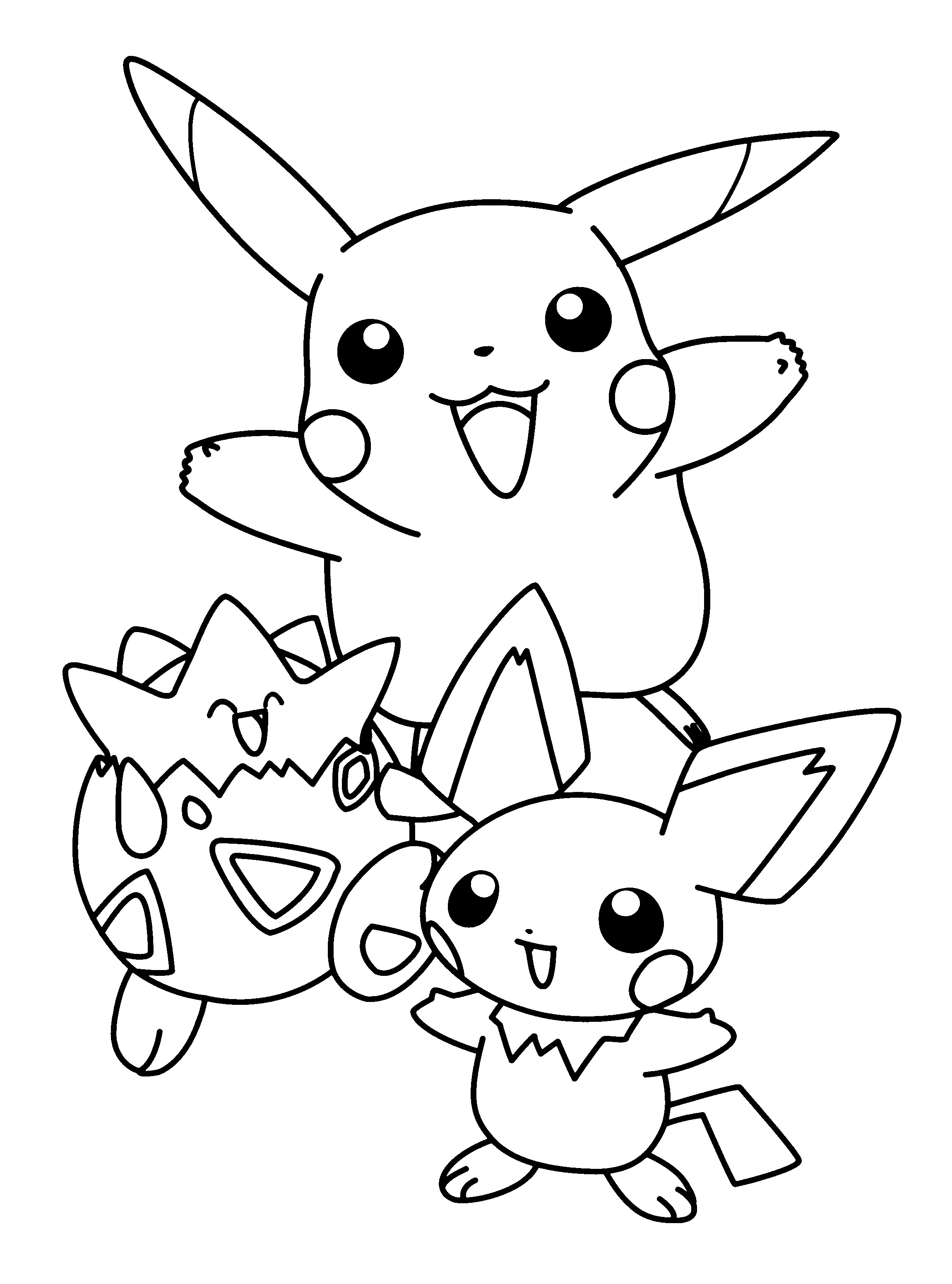 Pikachu and Charmander Coloring Pages Wallpaper