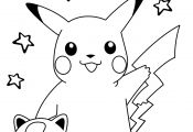 Pikachu Black and White Coloring Page Pikachu Black and White Coloring Page