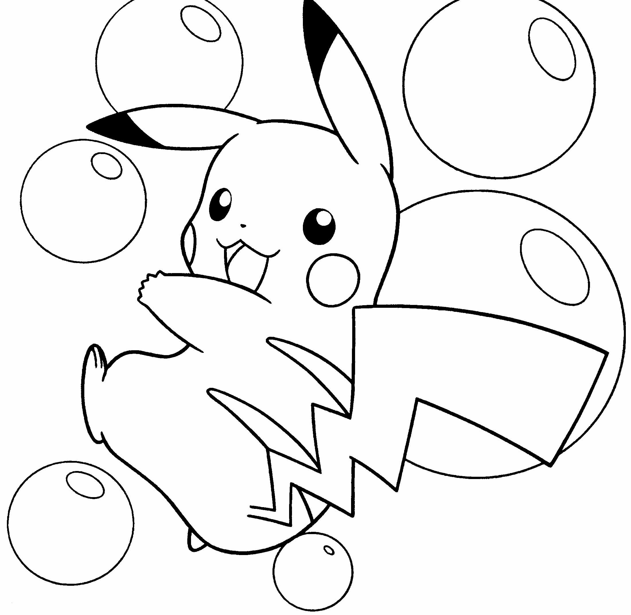 Pikachu Coloring Page Wallpaper