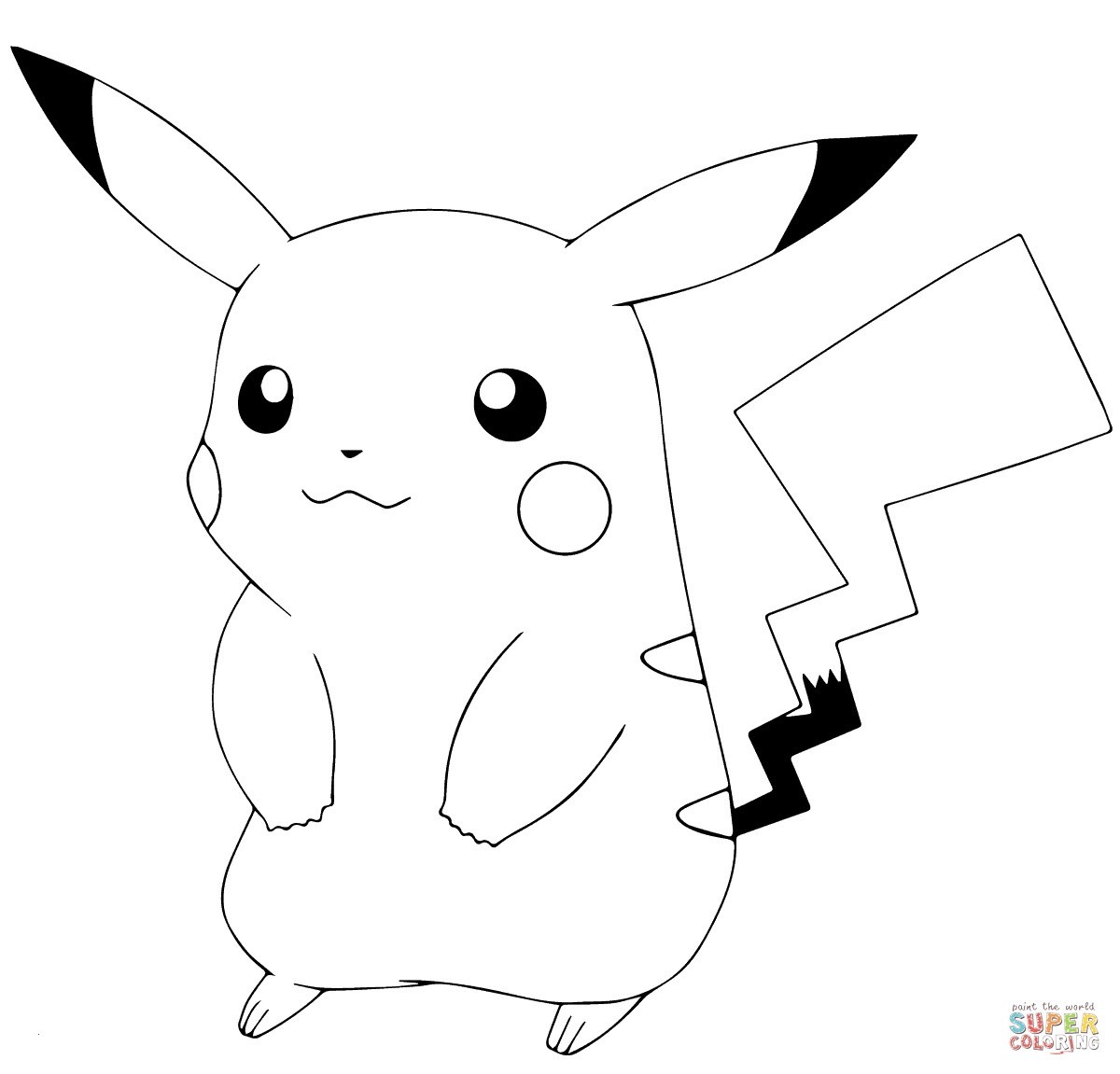 Pikachu Face Coloring Page Wallpaper