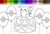 Pikachu Heart Coloring Page Pikachu Heart Coloring Page