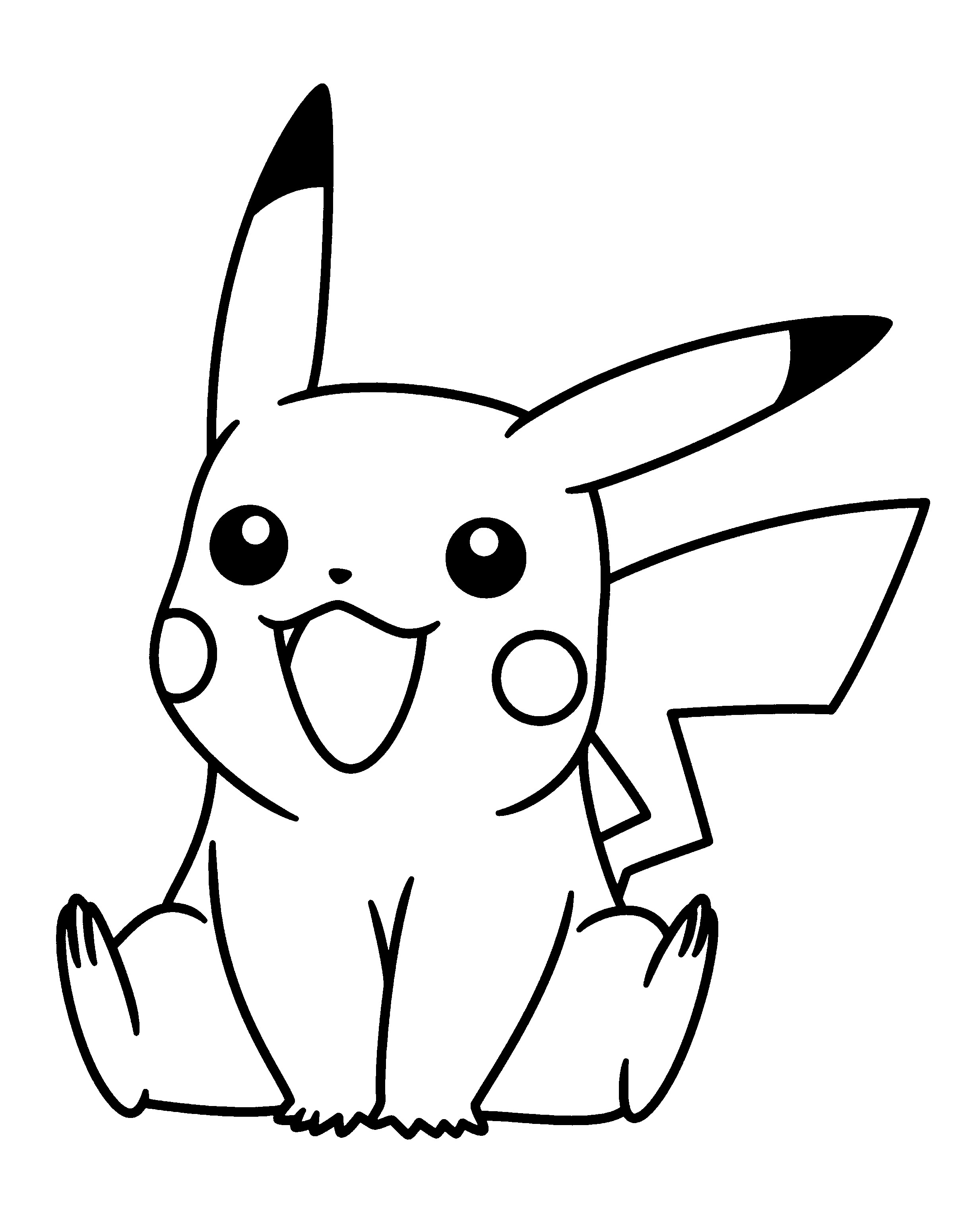 Pikachu Mask Coloring Page - BubaKids.com