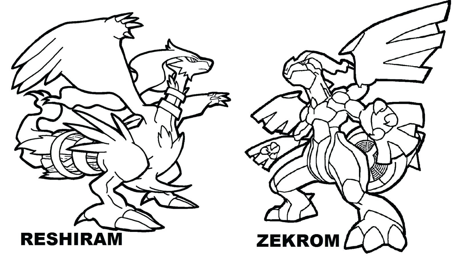 Pokemon Black and White Coloring Pages Legendary Wallpaper