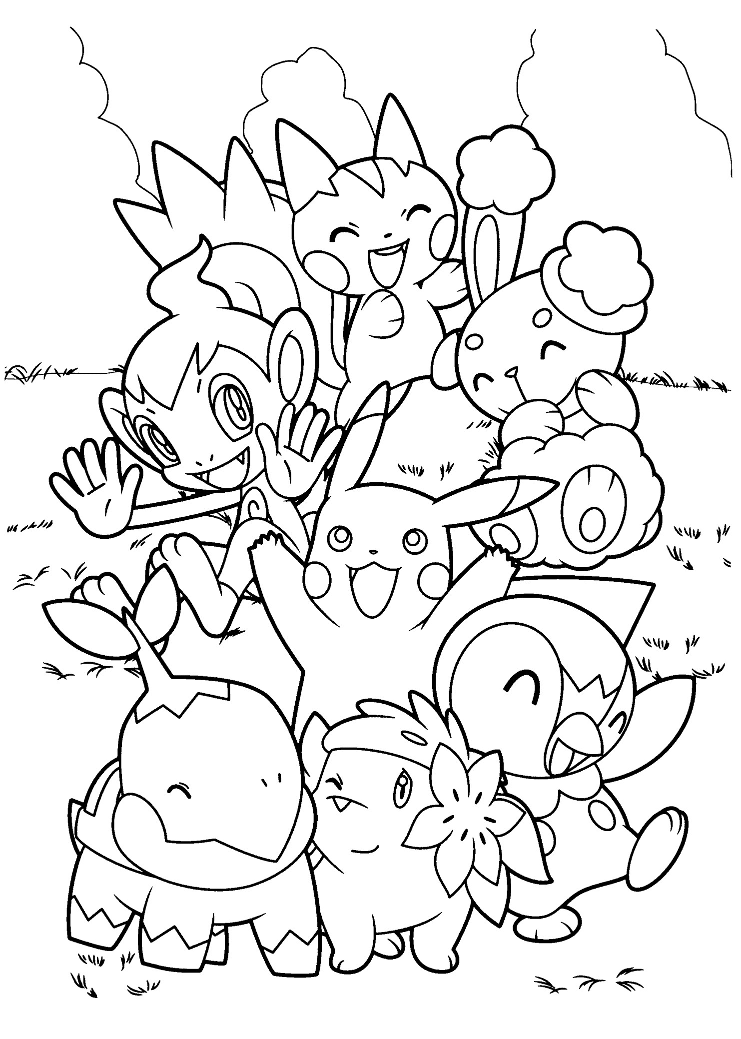 Pokemon Characters Coloring Pages Wallpaper