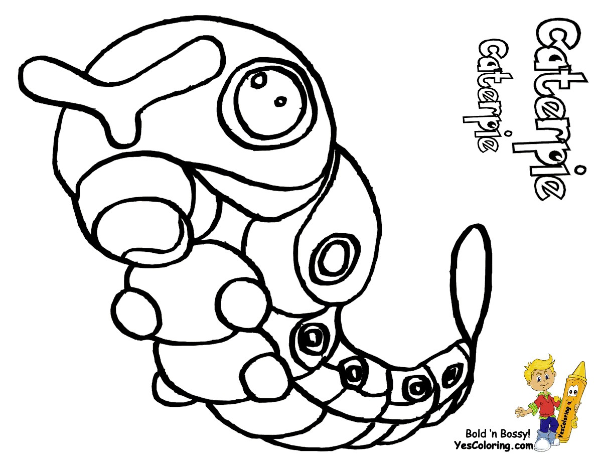 Pokemon Coloring Pages Caterpie Wallpaper