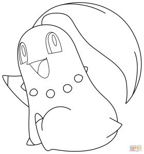 Pokemon Coloring Pages Chikorita - BubaKids.com