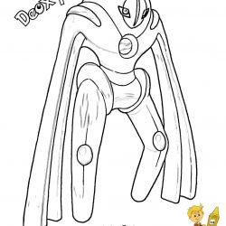 Pokemon Coloring Pages Deoxys - BubaKids.com