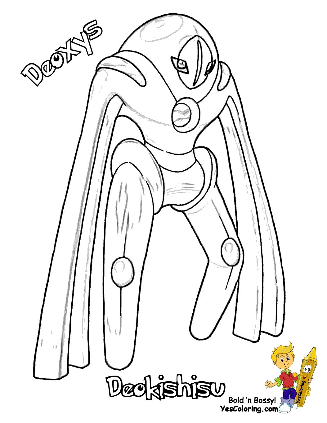 Pokemon Coloring Pages Deoxys Wallpaper
