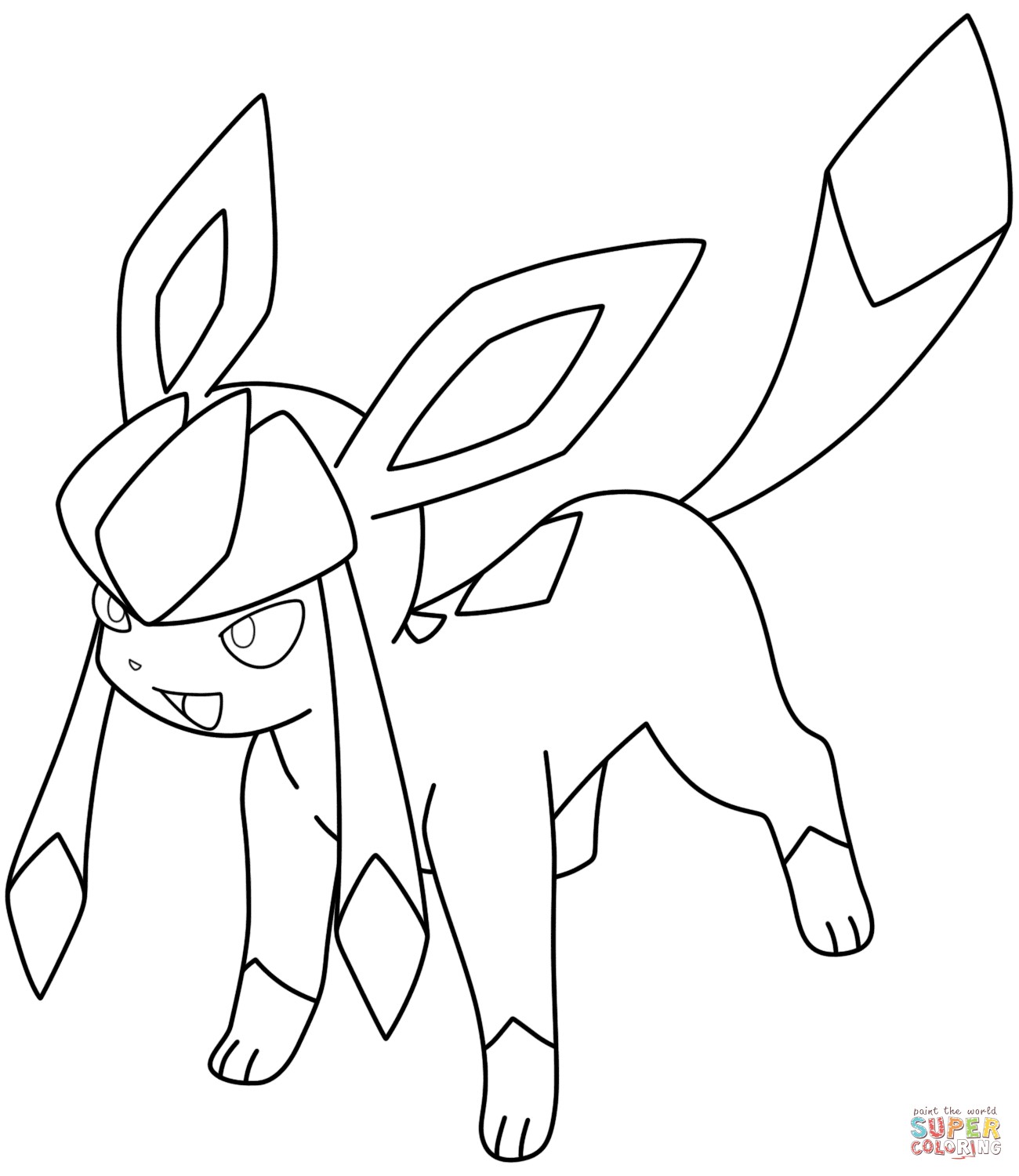 Pokemon Coloring Pages Eevee Evolutions Glaceon Wallpaper