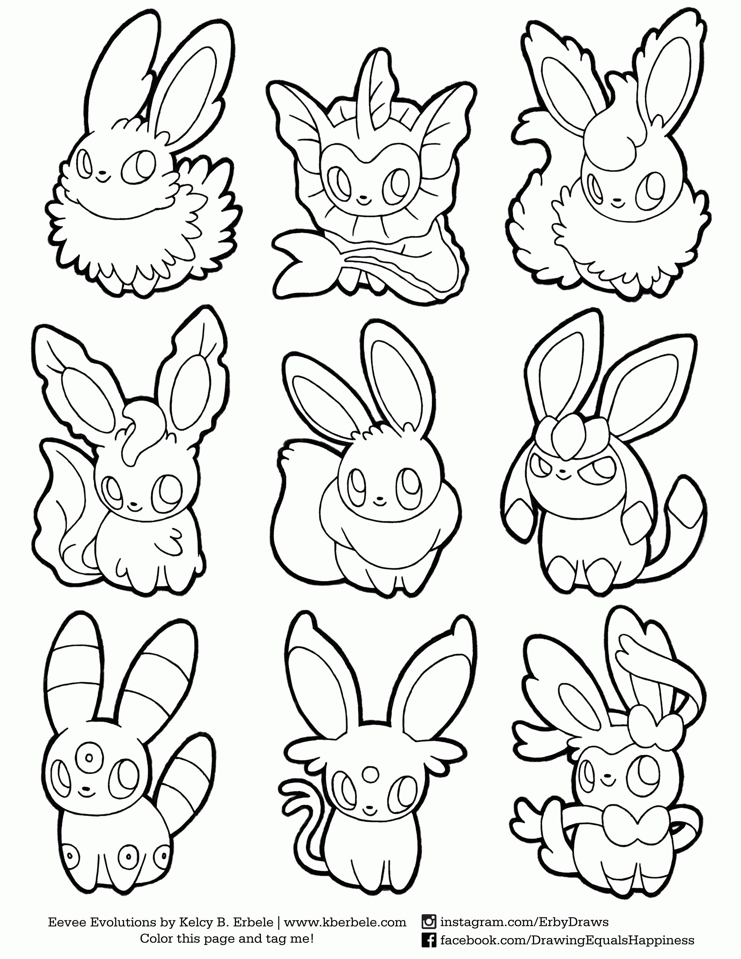 Pokemon Coloring Pages Eevee Evolutions Sylveon Wallpaper
