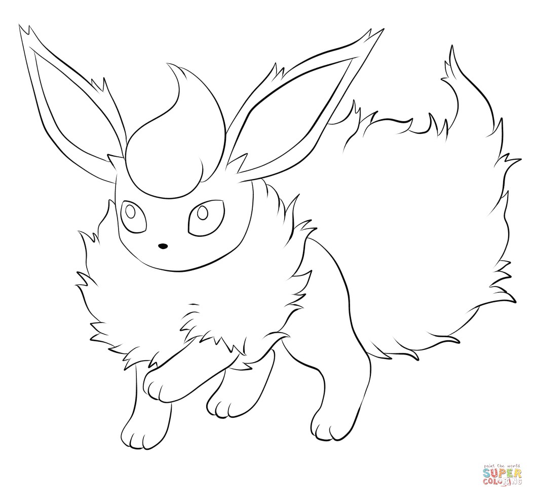 Pokemon Coloring Pages Flareon Wallpaper