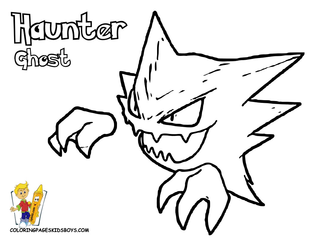 Pokemon Coloring Pages Haunter