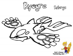 Pokemon Coloring Pages Kyogre | BubaKids.com