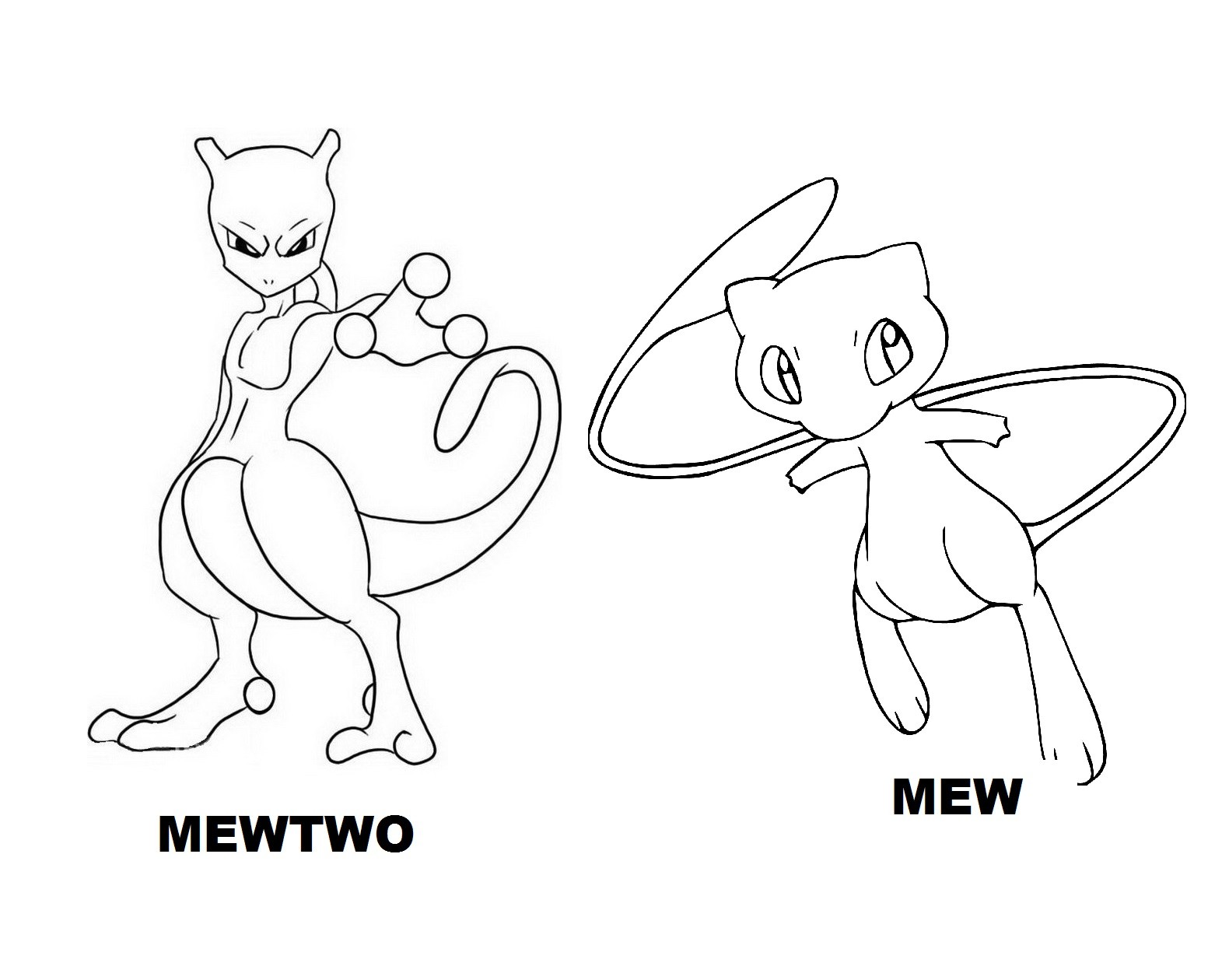 Pokemon Coloring Pages Legendary Mew