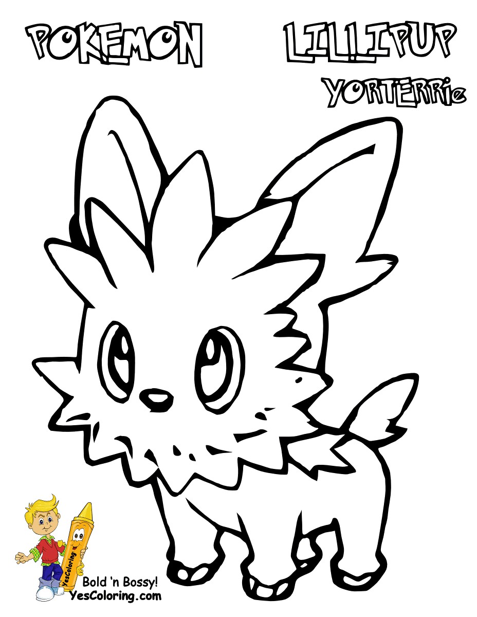 Pokemon Coloring Pages Lillipup