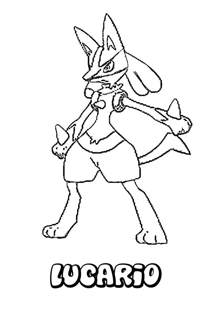 Pokemon Coloring Pages Lucario Wallpaper