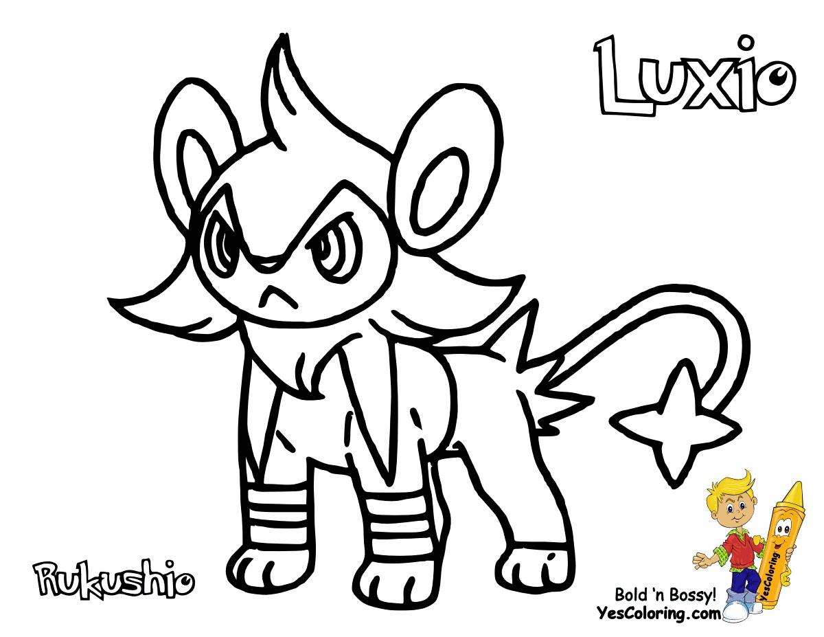 Pokemon Coloring Pages Luxio Wallpaper