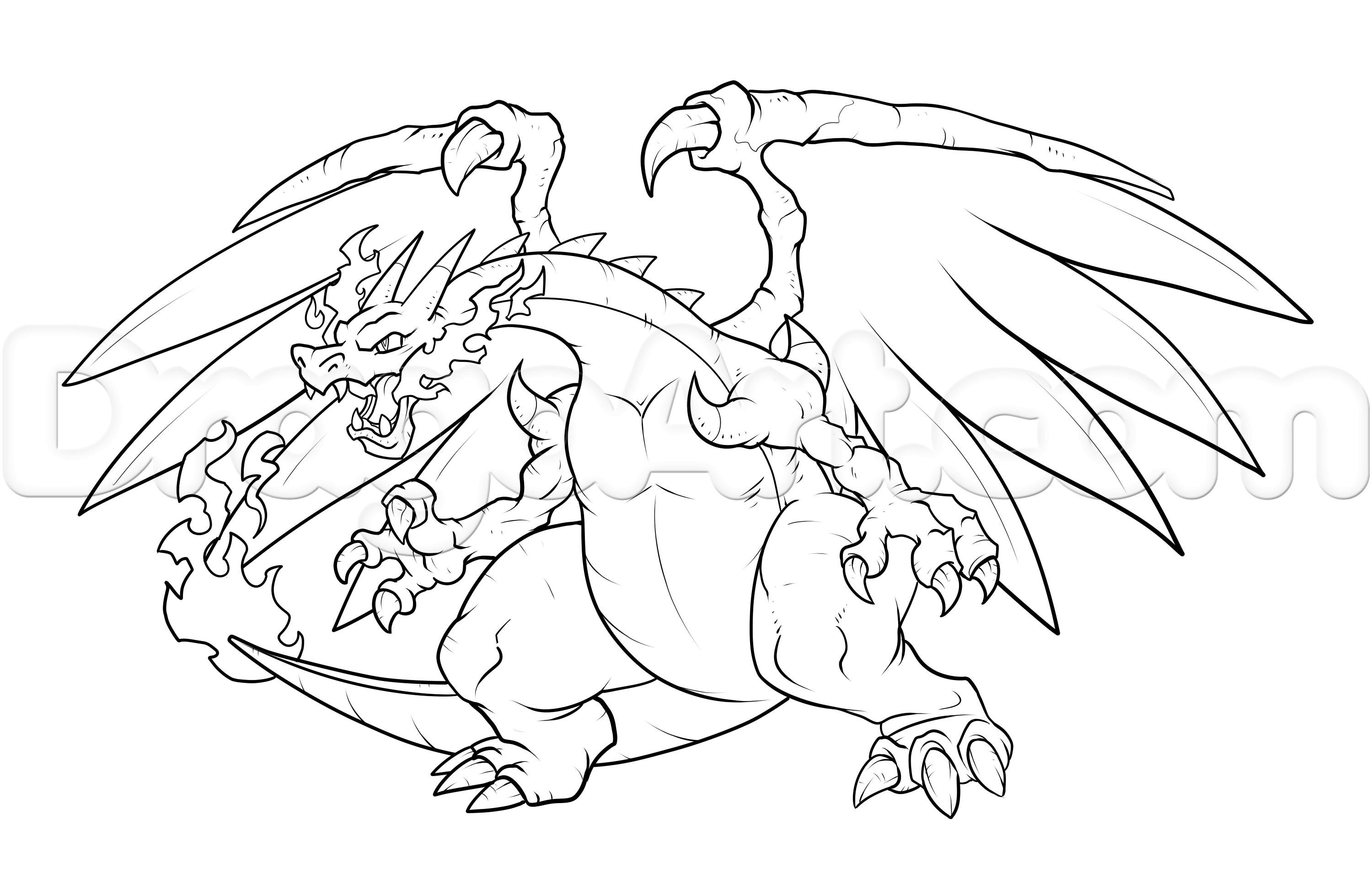 pokemon-coloring-pages-mega-charizard-ex-of-pokemon-coloring-pages-mega-charizard-ex Pokemon Coloring Pages Mega Charizard Ex Cartoon 