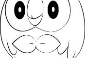 Pokemon Coloring Pages Rowlet Pokemon Coloring Pages Rowlet