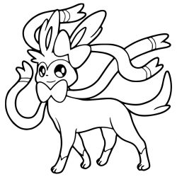 Pokemon Coloring Pages Sylveon | BubaKids.com