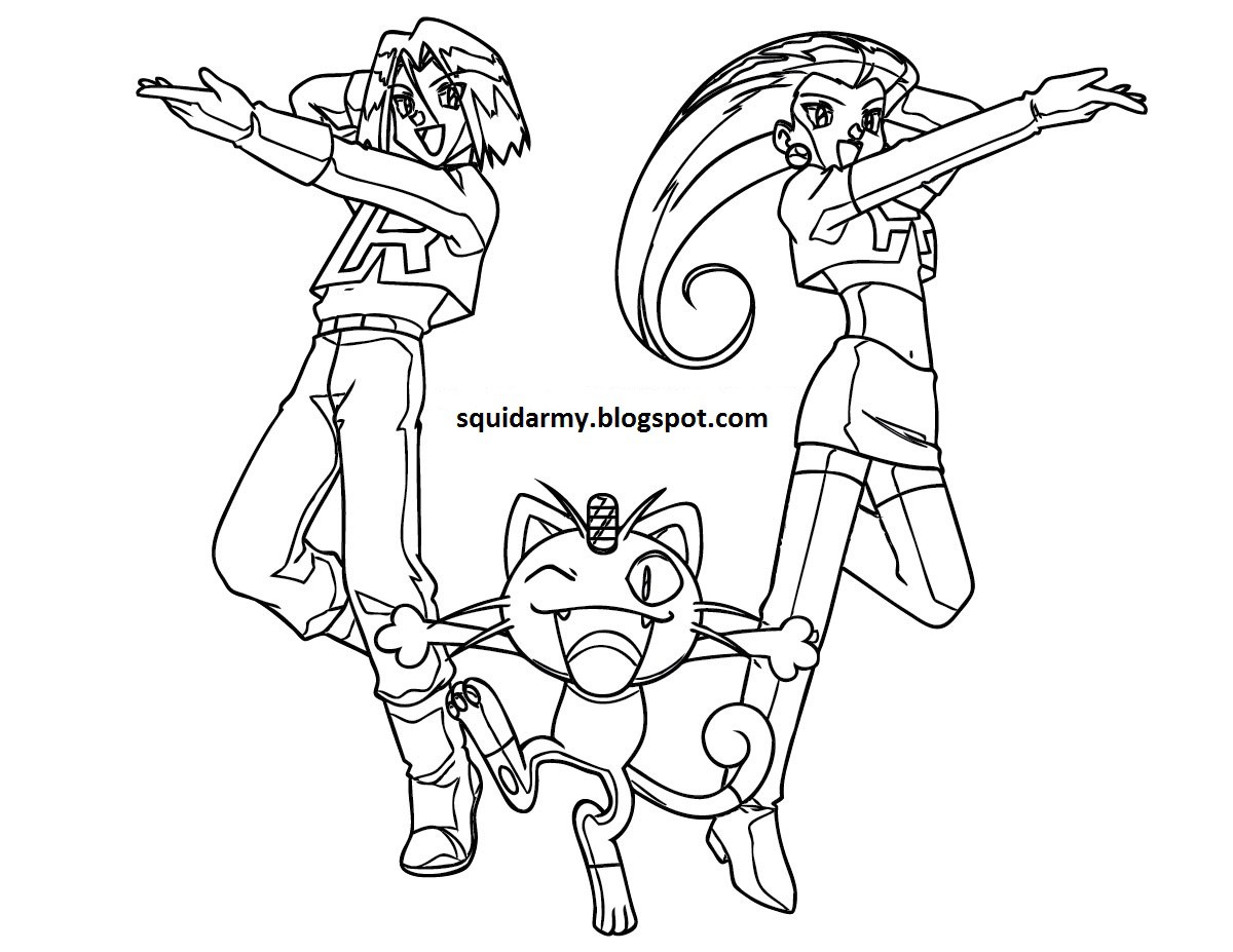 Pokemon Coloring Pages Team Rocket Wallpaper